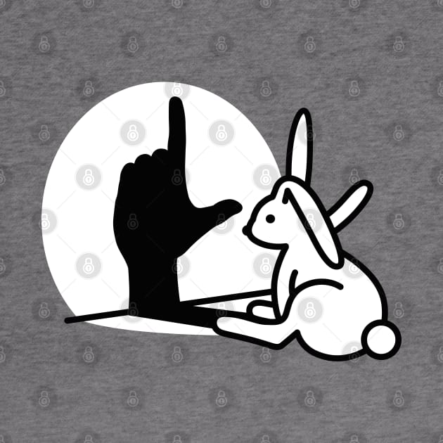 Funny Rabbit shadow hand Loser Geek Nerd hand sign by LaundryFactory